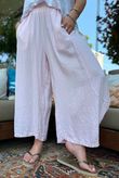 Sandbar Linen Blend Barrel Culotte Pant Rosewater